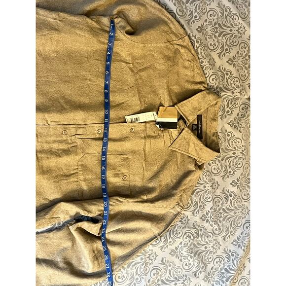 NWT Croft & Barrow Oatmeal Flannel Shirt XL | 31” - Picture 4 of 6
